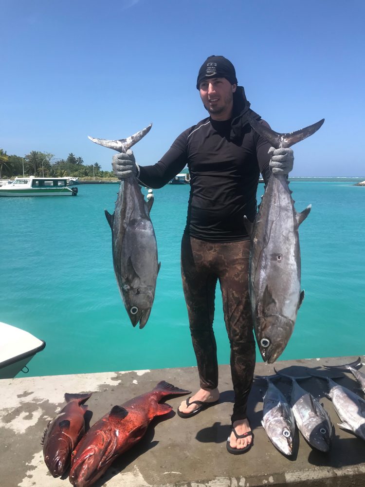 Spearfishing, Goidhoo, Maldives